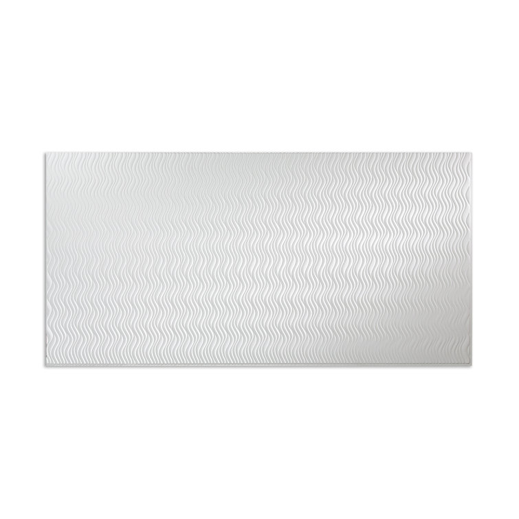 Matte White 3D Textured Vinyl Wall Panel 4' x 8'