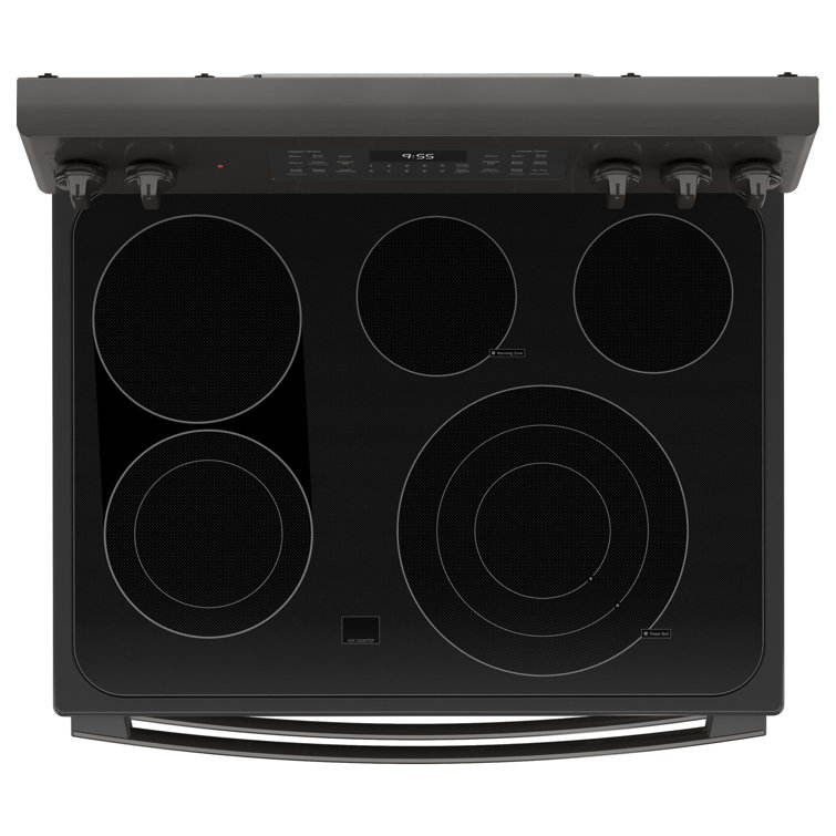 30" Black Stainless Smart Freestanding Electric Double Oven Range