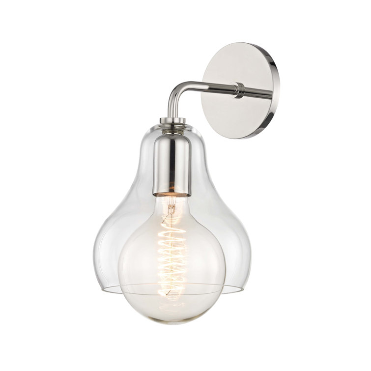 Sadie 10.5" High Polished Nickel Dimmable Wall Sconce