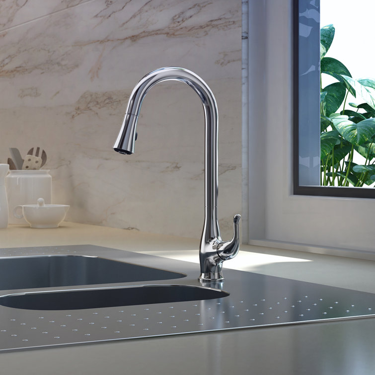Kapalua Chrome Single Handle Pull-Down Kitchen Faucet