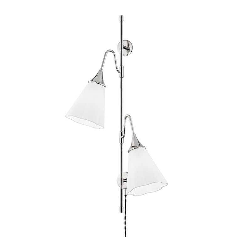Contemporary 33'' Silver Chrome LED Vanity Light