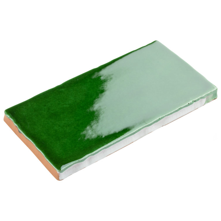 Viva Antic Verde 3" x 6" Green Ceramic Wall Tile