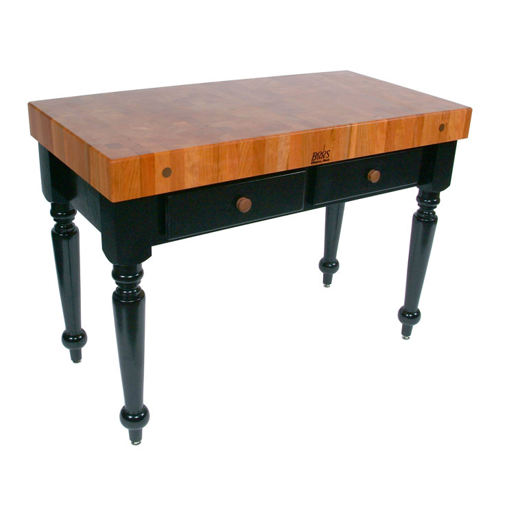 Cherry and Caviar Black 4'' Thick Top Le Rustica Island