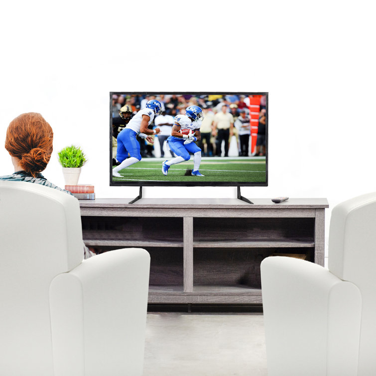 Adjustable Height Sleek Steel TV Stand for 22"-65" Screens