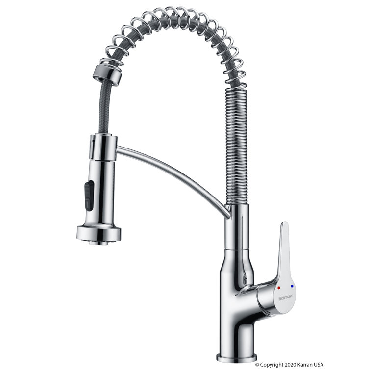 Chrome Single-Handle Pull-Down Sprayer Kitchen Faucet