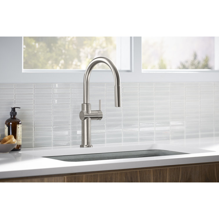 Polished Chrome Touchless Pull-Down Kitchen Faucet with Sprayhead
