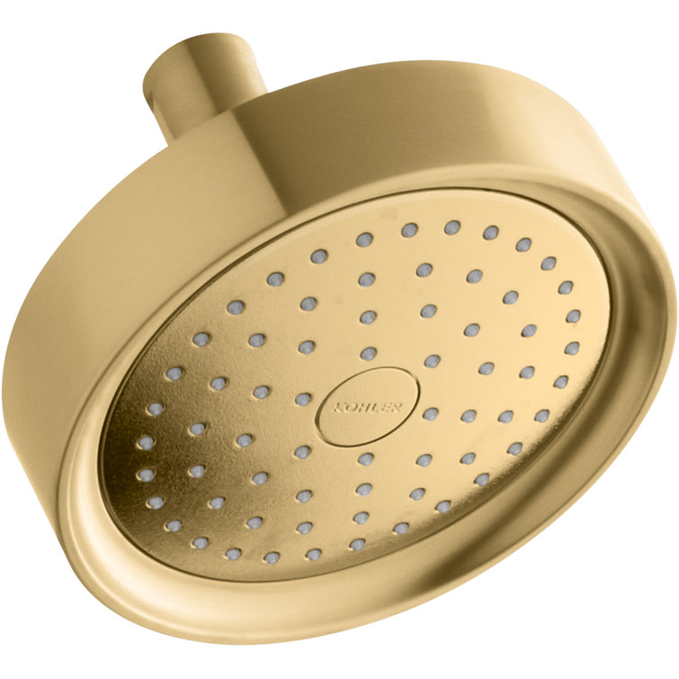 Vibrant Brushed Moderne Brass Handheld Rain Shower Head