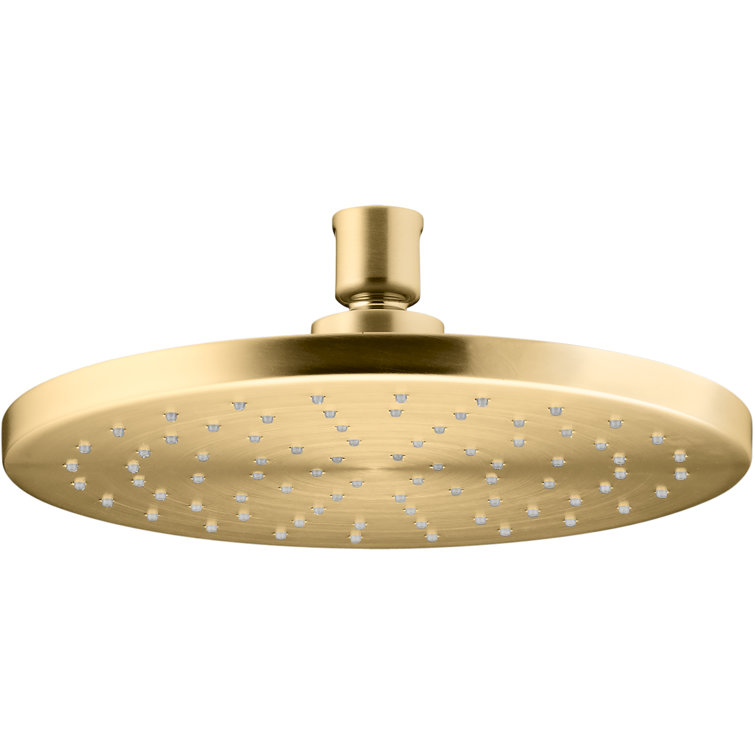 8-Inch Vibrant Brushed Moderne Brass Ceiling Mounted Rain Shower Head