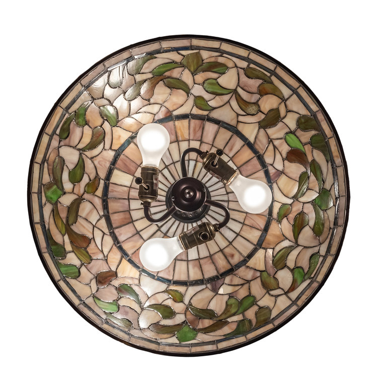 Mahogany Bronze 20" Tiffany Glass Pendant Light