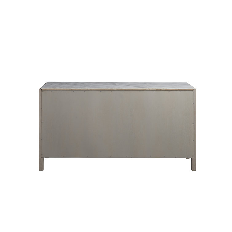 Modern Soren Double Dresser with Dovetail Drawers in White