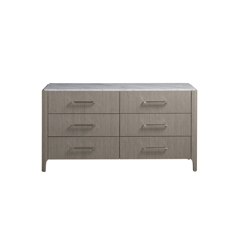 Modern Soren Double Dresser with Dovetail Drawers in White