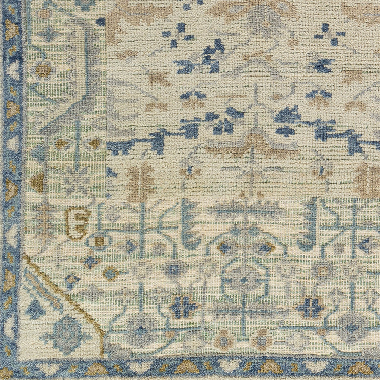 St Moritz Blue Wool Hand-Knotted 8' x 10' Area Rug