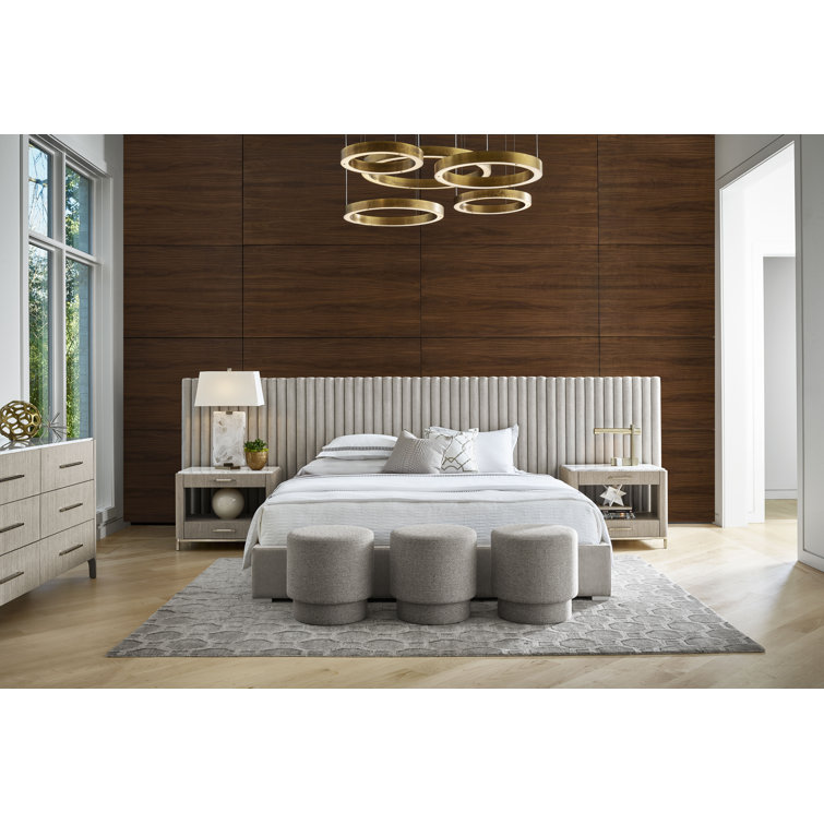 Modern Soren 2-Drawer Bedside Table with Stone Top