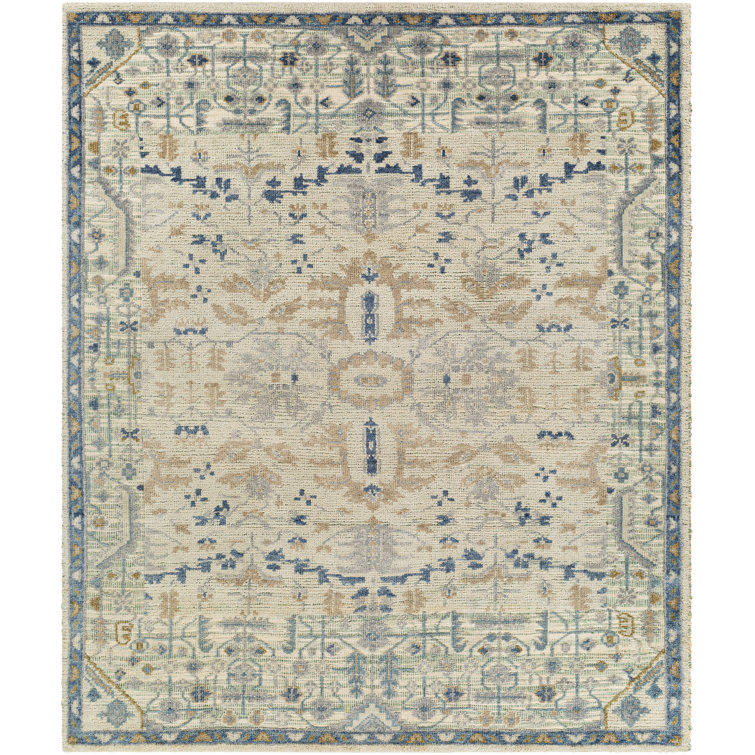 St Moritz Blue Wool Hand-Knotted 8' x 10' Area Rug