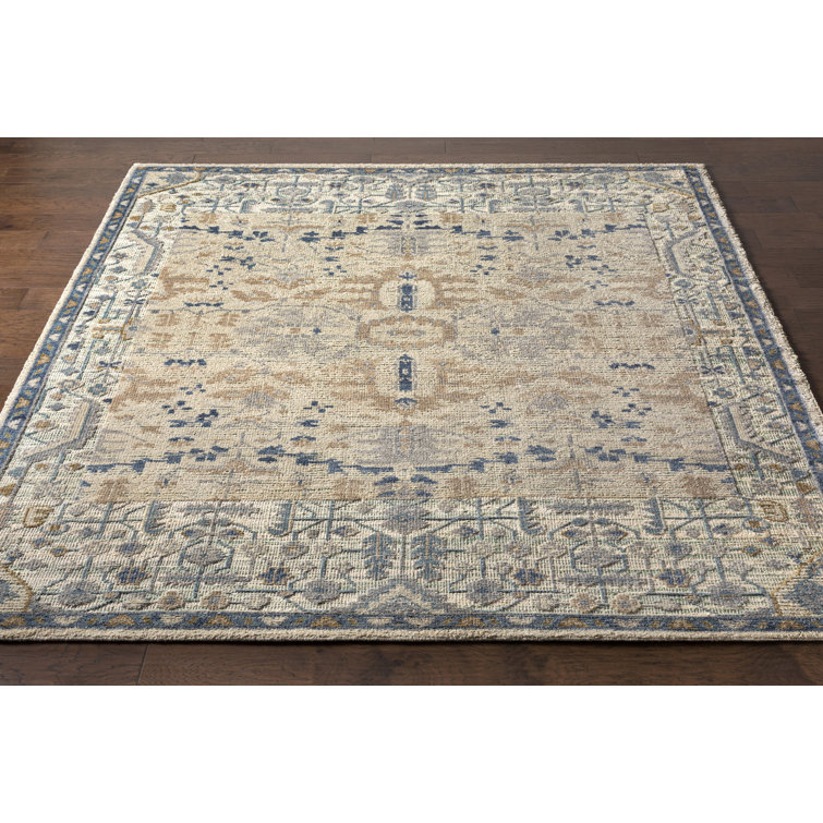 St Moritz Blue Wool Hand-Knotted 8' x 10' Area Rug