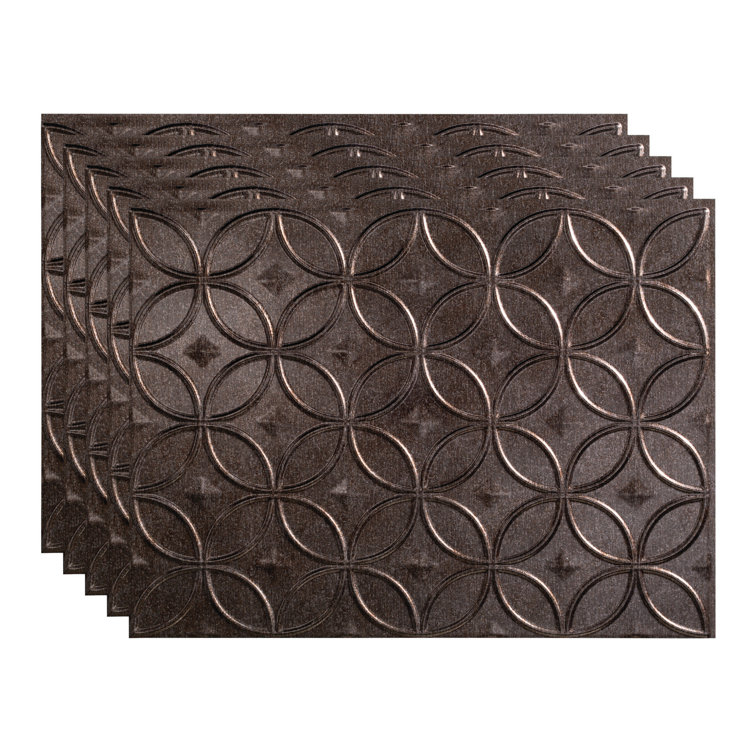 Smoked Pewter 3D Embossed Vinyl Wall Panel Kit