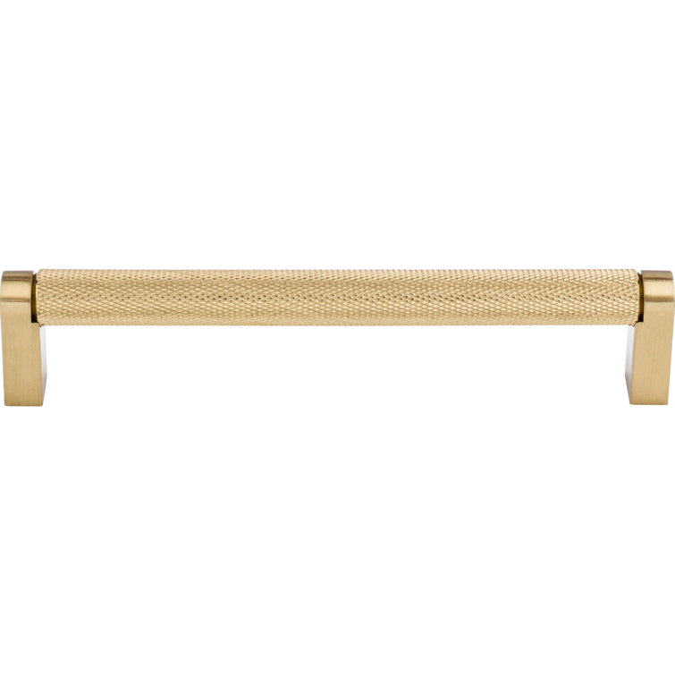 Honey Bronze Modern Industrial Bar Pull with Mounting Hardware