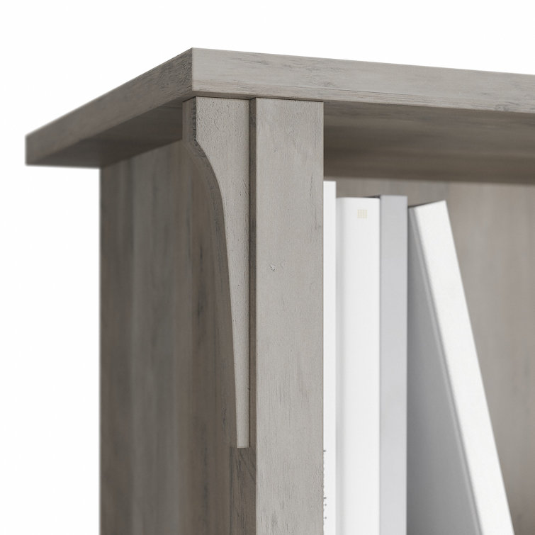 Driftwood Gray Adjustable 5-Shelf Floor-Standing Bookcase Pair