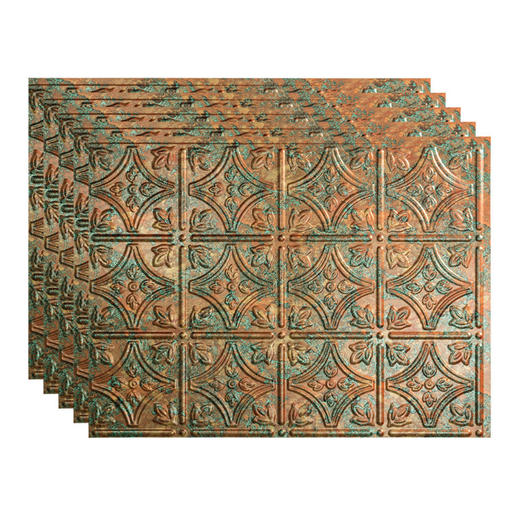 Copper Fantasy Decorative Vinyl 18in x 24in Backsplash Panel