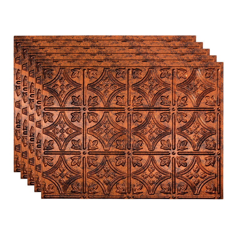 Moonstone Copper Traditional Vinyl Backsplash Panel 18in x 24in