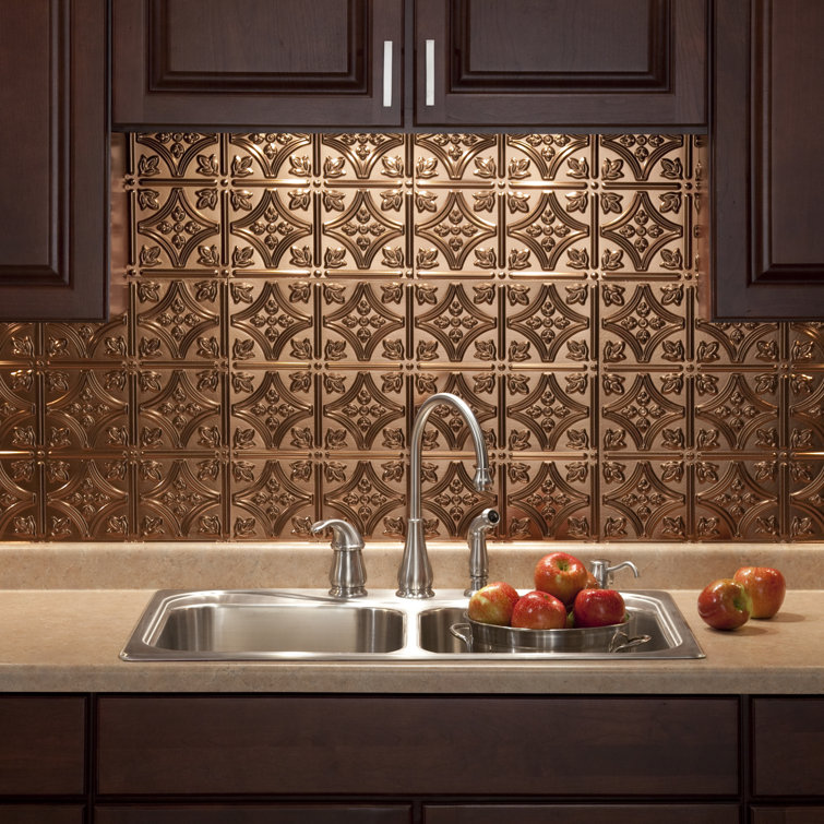 Oil Rubbed Bronze Traditional Decorative Vinyl Backsplash Kit