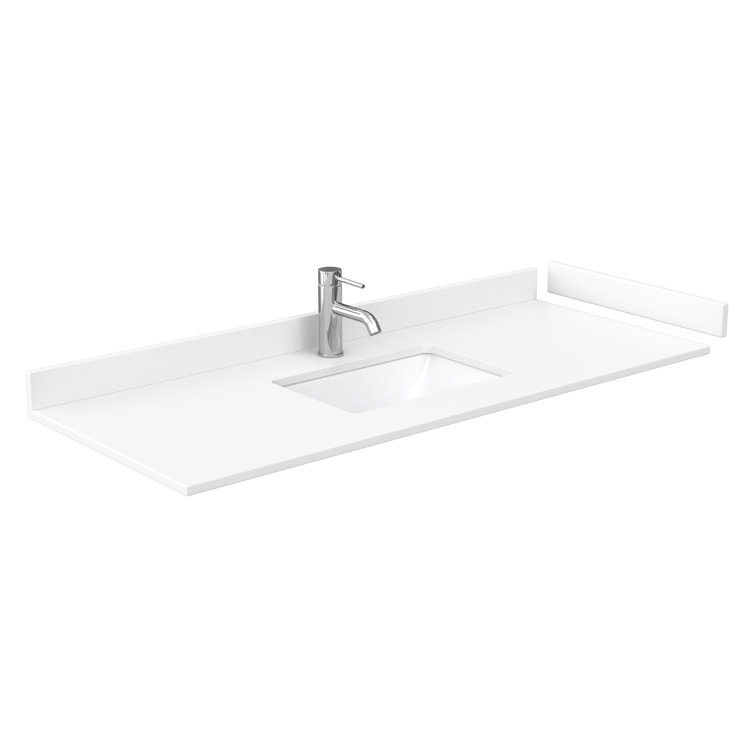 Beckett 54" Dark Gray Freestanding Single Bathroom Vanity with White Cultured Marble Top