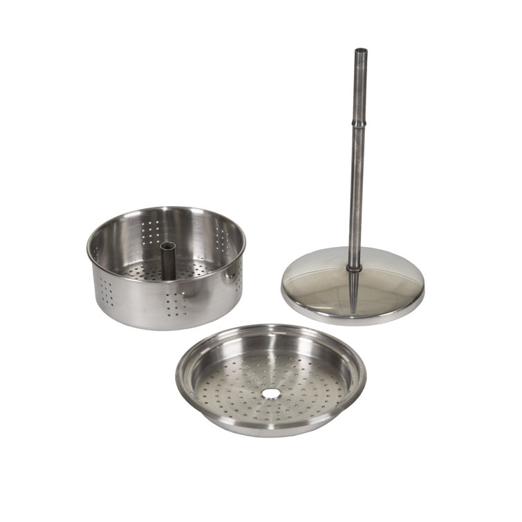 Stainless Steel 9-Cup Coffee Percolator with Wooden Handle