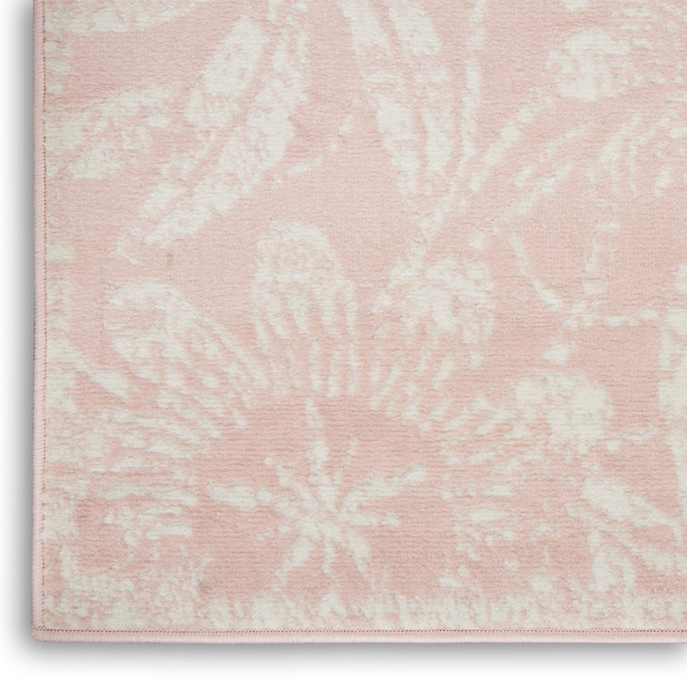 Handmade Blue Floral Synthetic Rectangular Rug 2 ft x 3 ft