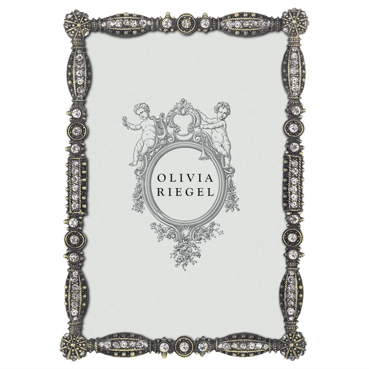 Silver Crystal Embellished 4" x 6" Tabletop Picture Frame