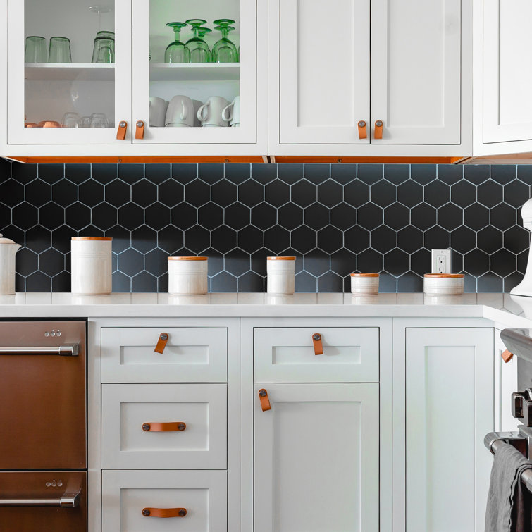 Gray Black Hexagon Matte Porcelain Mosaic Tile Sheet