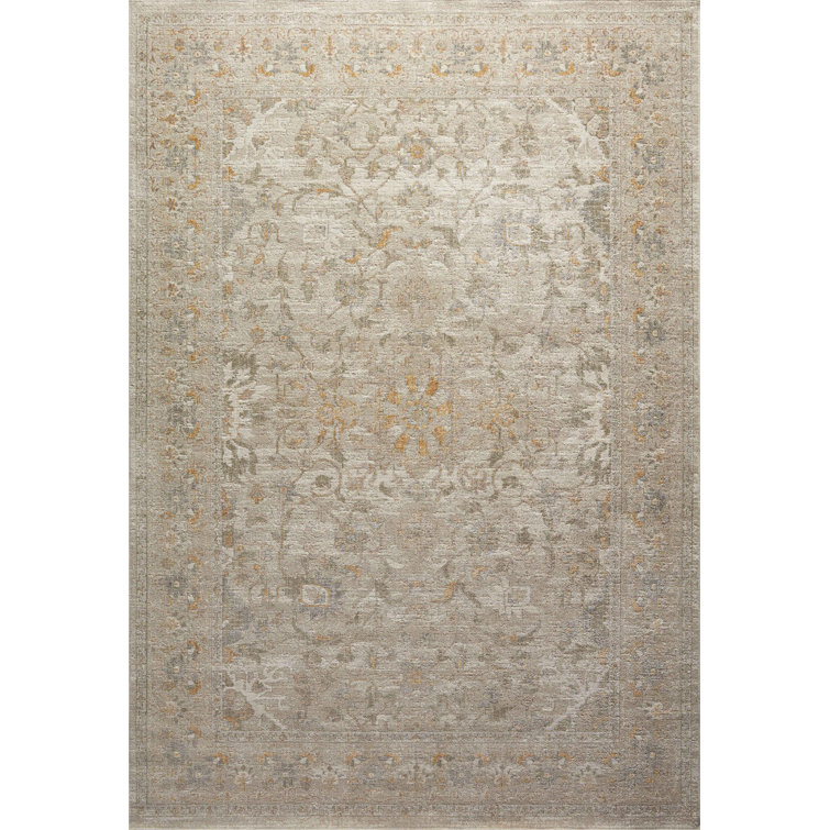 Ivory/Natural Reversible Easy-Care Rectangular Synthetic Rug 10' x 14'