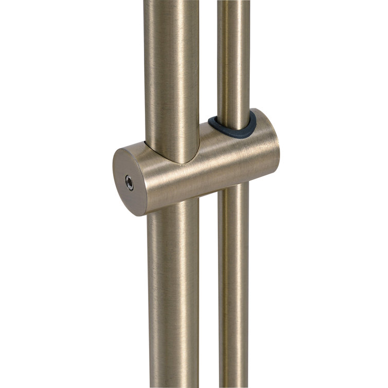 Adjustable Antique Brass Pharmacy Floor Lamp, 46"-57.5"