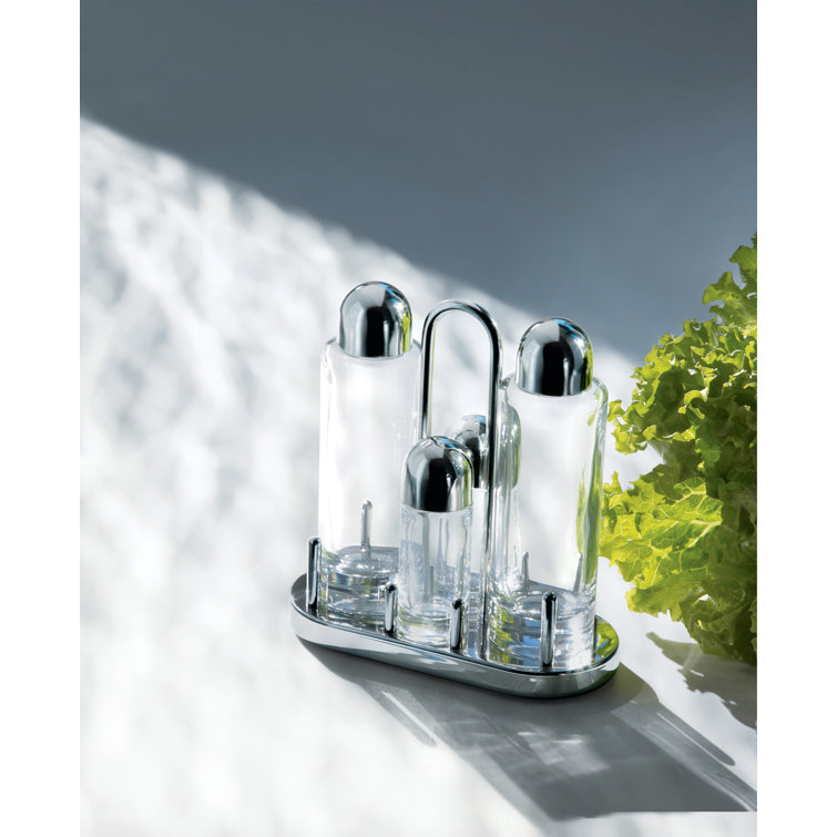 Stainless Steel and Glass Olive Oil Dispenser Set