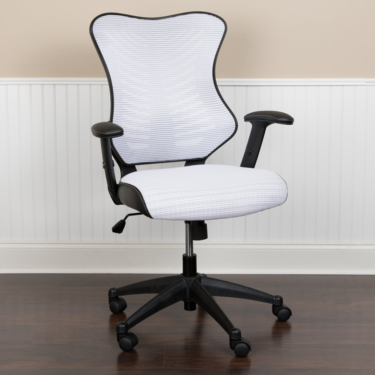 Elevate White Mesh High-Back Adjustable Executive Office Chair