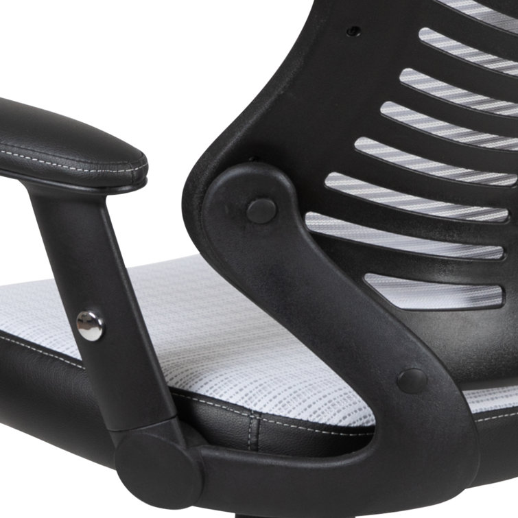 Elevate White Mesh High-Back Adjustable Executive Office Chair