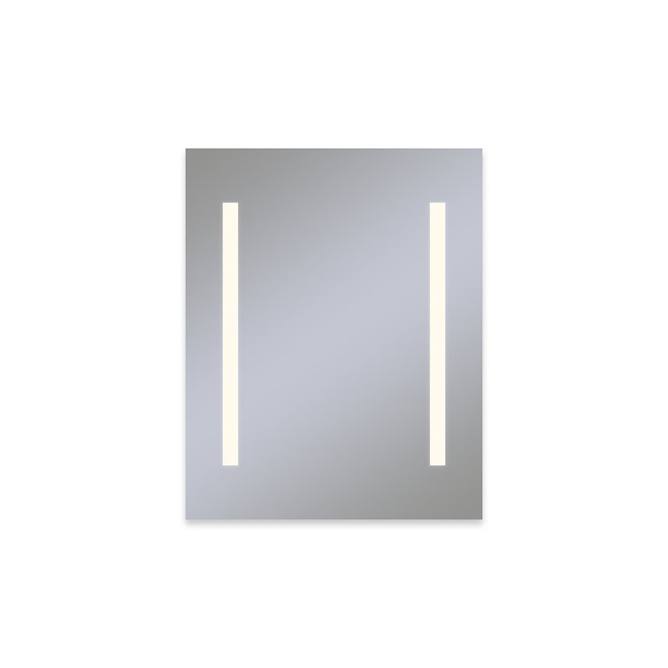 Sleek 30" Modern Black Framed Medicine Cabinet with LED Lighting
