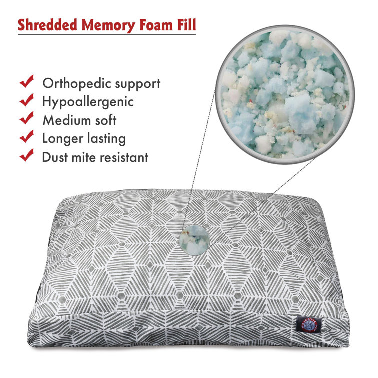Small Gray Orthopedic Waterproof Memory Foam Pet Bed