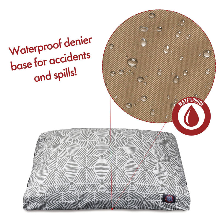 Small Gray Orthopedic Waterproof Memory Foam Pet Bed