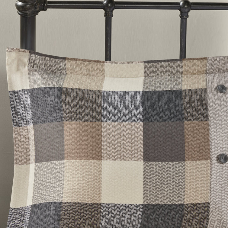 California King Neutral Herringbone 7-Piece Comforter Set