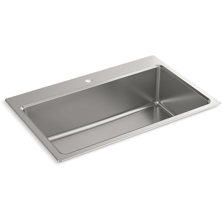 Prologue 36" Stainless Steel Single Bowl Drop-in Kitchen Sink