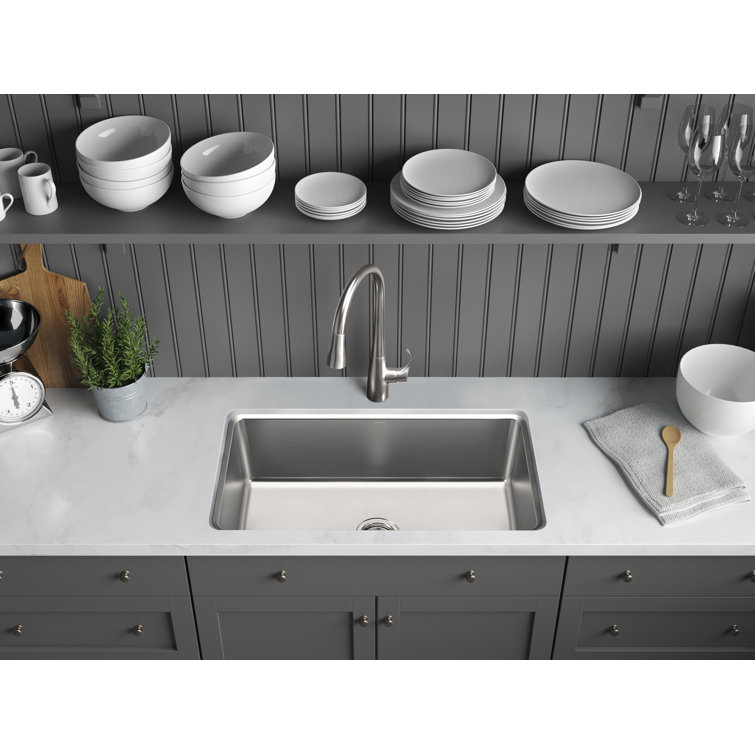 Prologue 36" Stainless Steel Single Bowl Drop-in Kitchen Sink