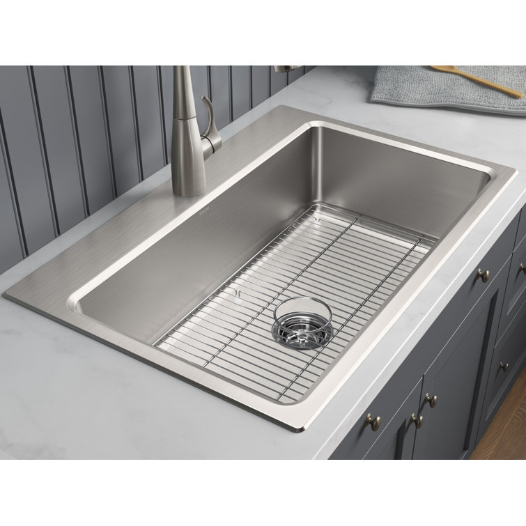 Prologue 36" Stainless Steel Single Bowl Drop-in Kitchen Sink