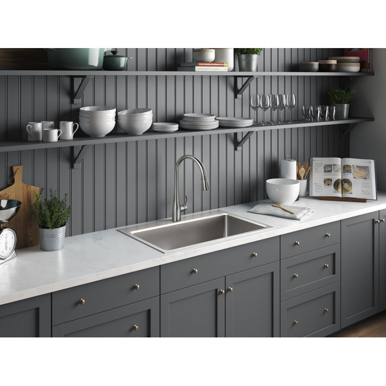 Prologue 36" Stainless Steel Single Bowl Drop-in Kitchen Sink