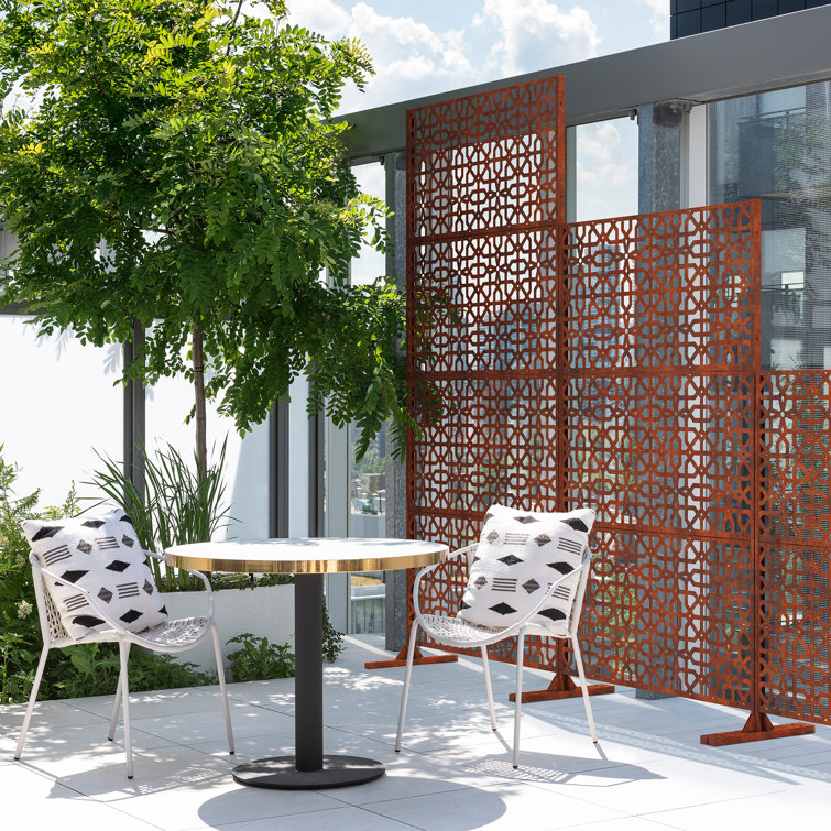 Corten Steel Urban Oasis 45"x76" Weathered Privacy Screen