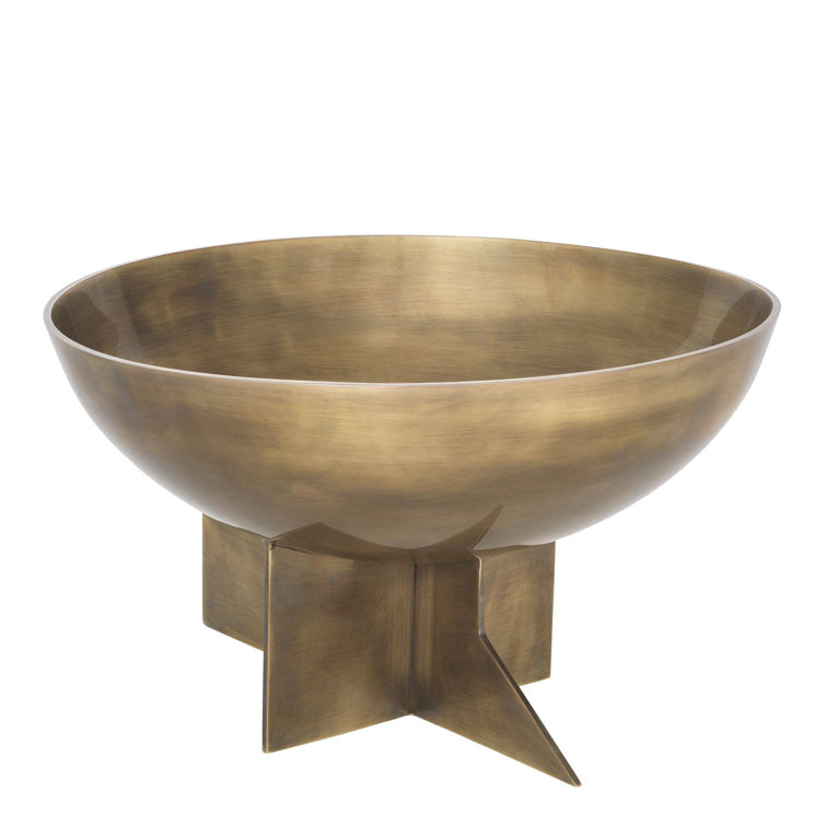 Atalante Vintage Brass Decorative Bowl with Stand