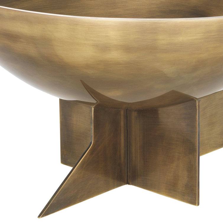 Atalante Vintage Brass Decorative Bowl with Stand