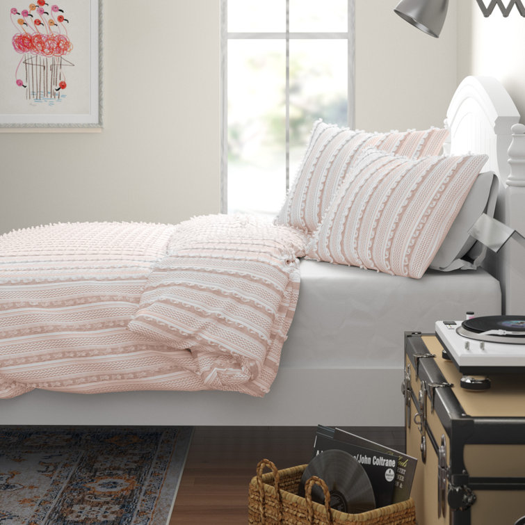 Full Teal Cotton Tufted Comforter Set with Shams