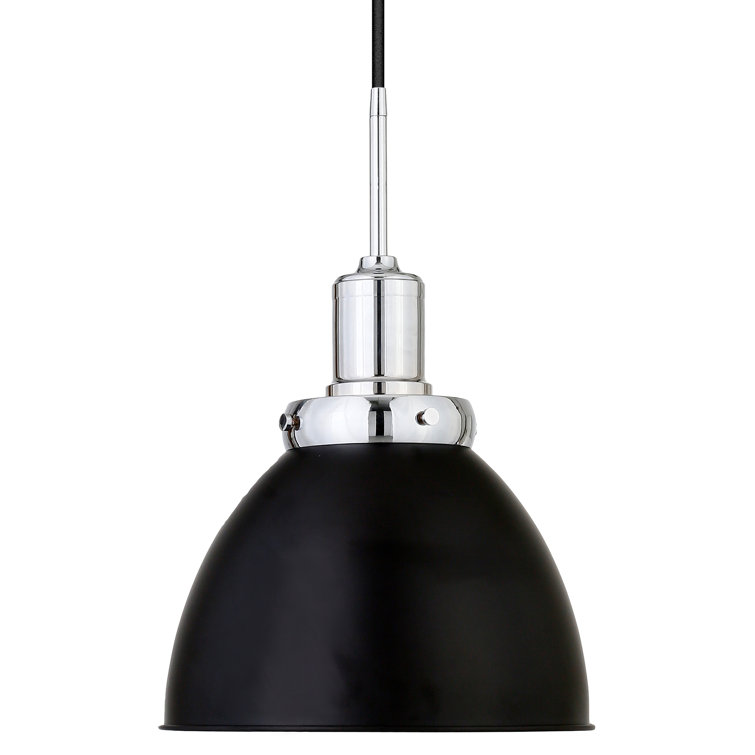 Madison Blackened Bronze and Polished Nickel Single Pendant Light