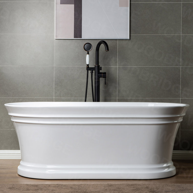 Chrome Freestanding Tub Faucet with Hand Shower