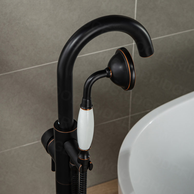 Chrome Freestanding Tub Faucet with Hand Shower